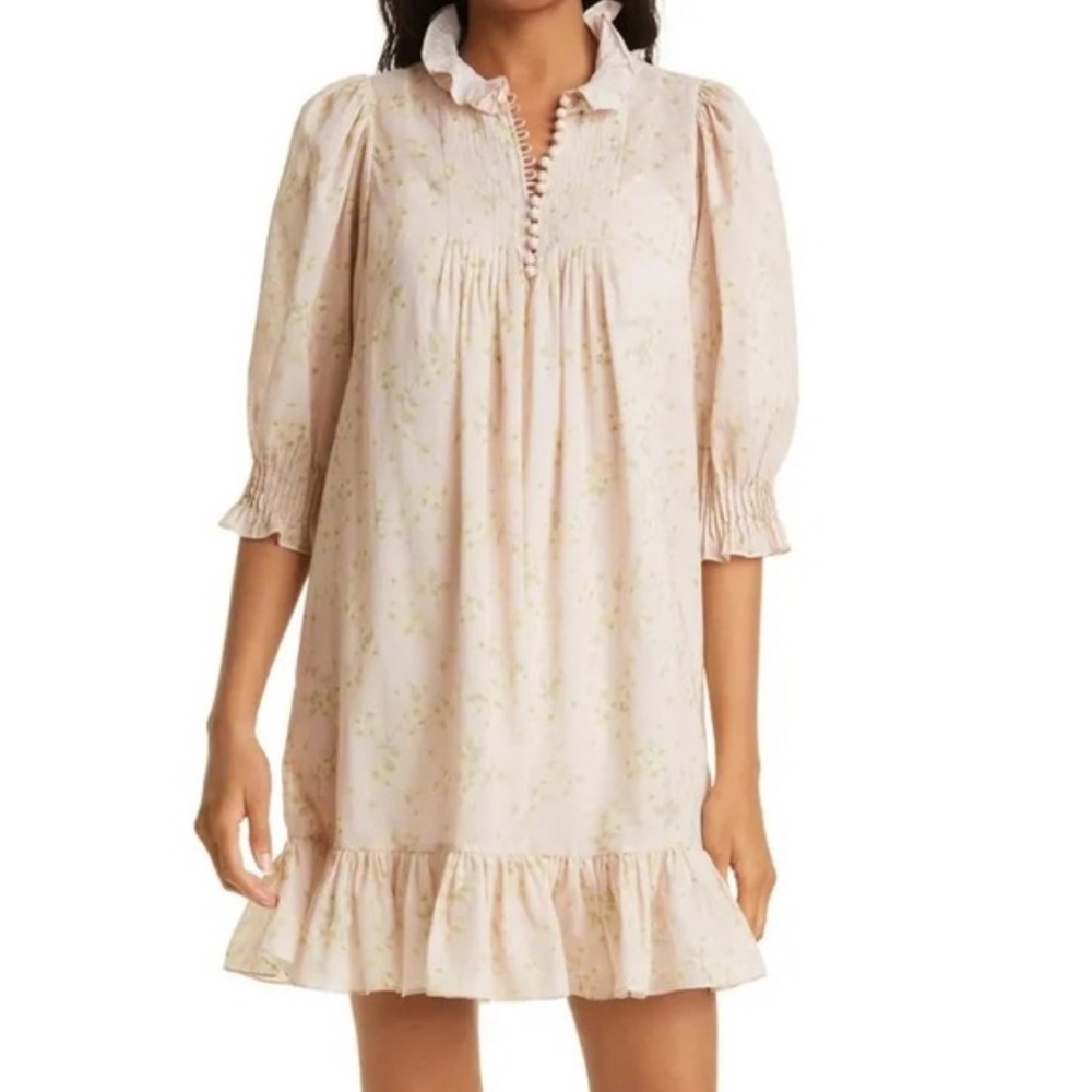 Rebecca Taylor Pink Ruffle Trim Blouse